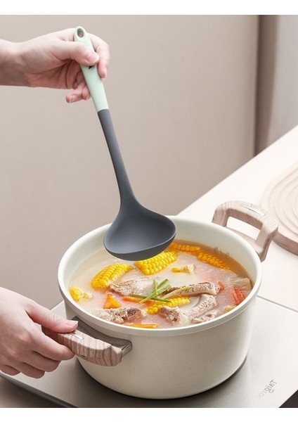 Gıda Sınıfı Silikon Spatula Seti Yapışmaz Tava Özel Yüksek Sıcaklığa Dayanıklı Mutfak Gereçleri Ev Pişirme Spatula Çorba Kaşığı (Yurt Dışından) modelleri
