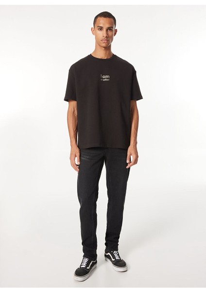 Gmg Fırenze Siyah Erkek Oversize T-Shirt GU24MSS03007