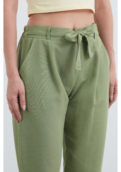 Beli Bağlamalı Straight Keten Pantolon indirimleri
