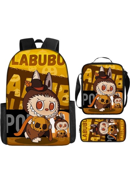 Ilkokul Okul Çantası Üç Parçalı Karikatür Sırt Çantası Büyük Kapasiteli Omuz Çantası Kırtasiye Kutusu (Yurt Dışından)