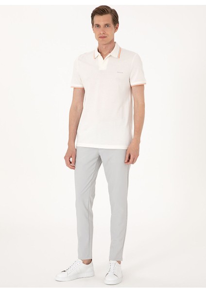 Ekru Erkek Slim Fit Polo T-Shirt Bena fırsatları