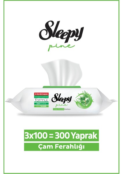 Pine Yüzey Temizlik Havlusu&mendili Çam Ferahlığı 3X100 (300 Yaprak)