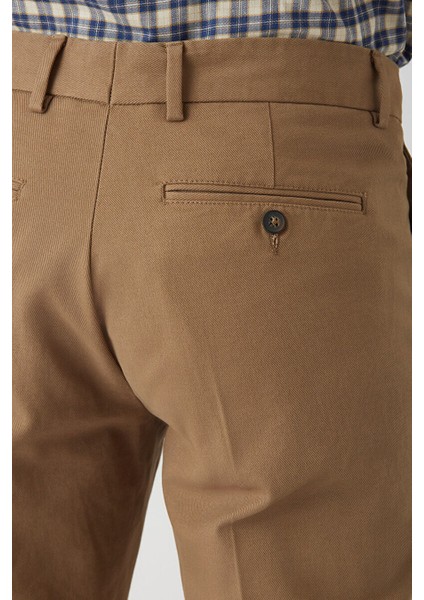 Erkek 4 Cep Spor Pantolon Bej PNS22K22232_D07