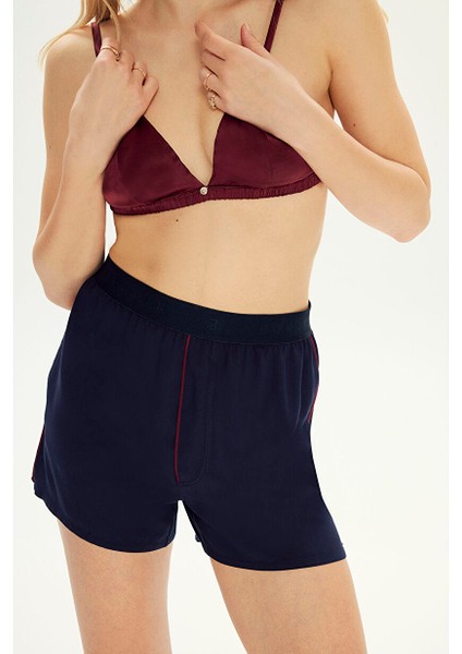 Indigo Extra Yumuşak Viskon Biyeli Boxer Şort