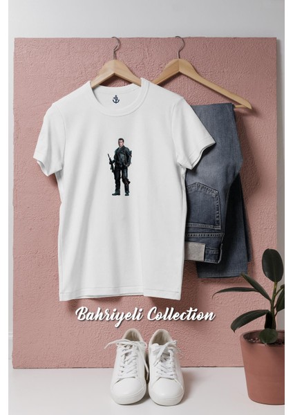 Oversize Arnold Schwarzenegger Terminator Tasarımlı Unisex T-Shirt