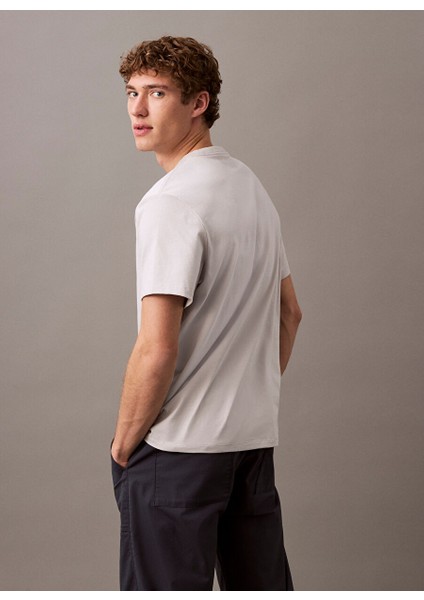 Gri Erkek T-Shirt LV04RB849G6XU Ss 20S Curve Calvın