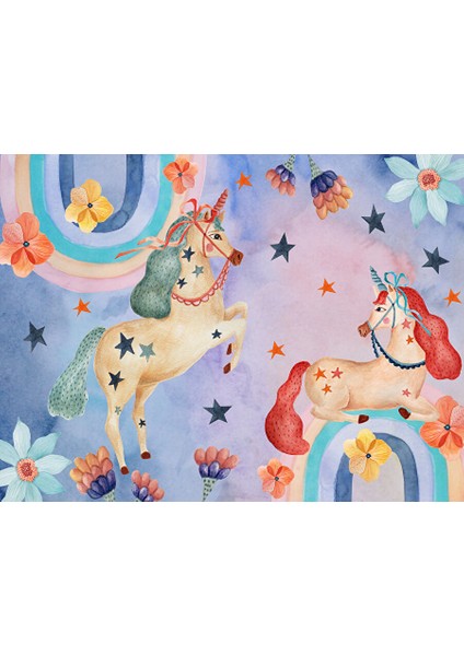 The Night Spell - Unicorn Temalı Çocuk Odası Halısı indirimleri