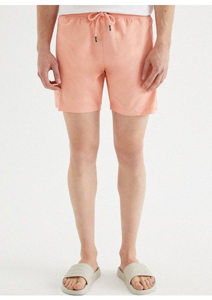 Erkek Pembe Regular Fit Deniz Şortu