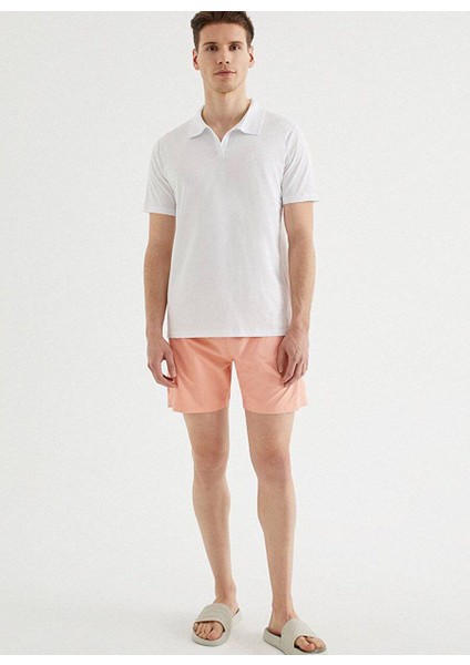 Erkek Pembe Regular Fit Deniz Şortu