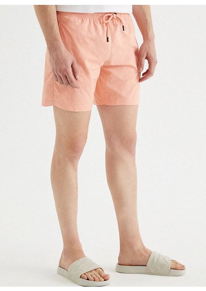 Erkek Pembe Regular Fit Deniz Şortu
