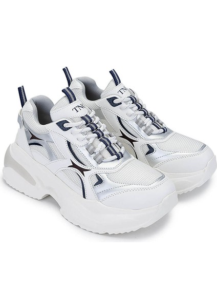 Kadın Tekstil/suni Deri Beyaz/lacivert Sneakers & Spor Ayakkabı fiyatları
