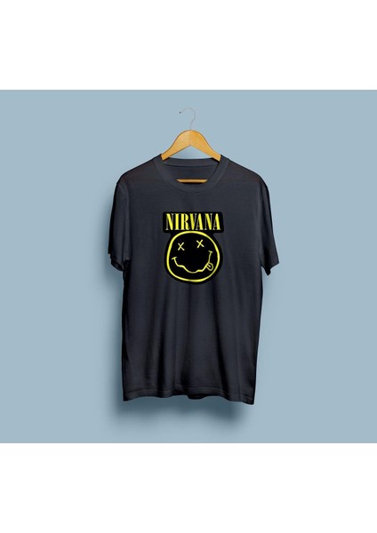Oversize Nirvana Smile Tasarım Unisex T-Shirt