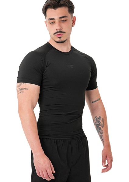 Tech Kısa Kollu T-Shirt Siyah