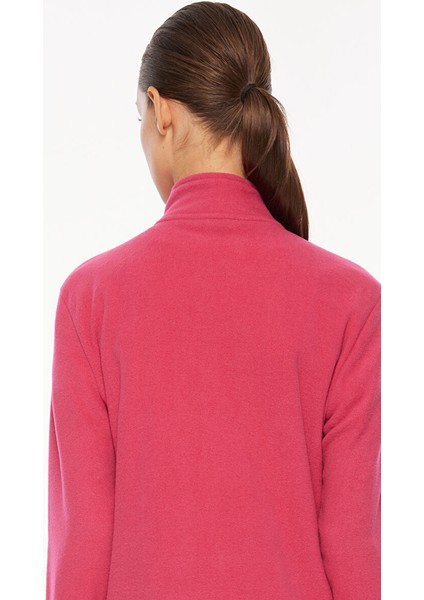 Pembe Kadın Kapüşon Yaka Standart Fit Polar Sweatshırt D3WL-SWT27