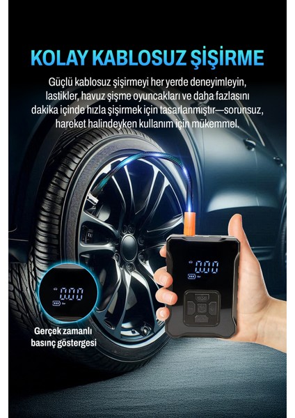 Dijital Şarj Edilebilir Hava Kompresörü
