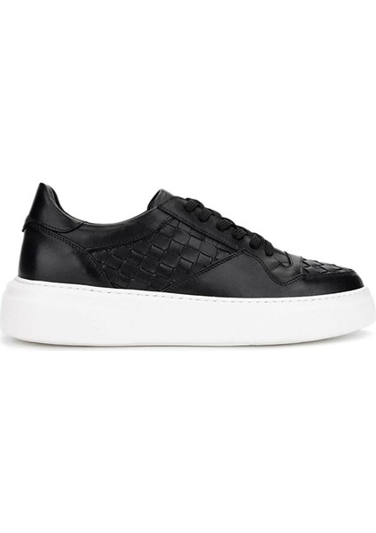 Erkek Hakiki Deri Siyah Sneakers & Spor Ayakkabı