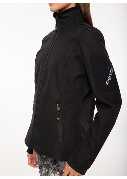 Siyah Kadın Dik Yaka Basic Sweatmont D3WL-SWT9