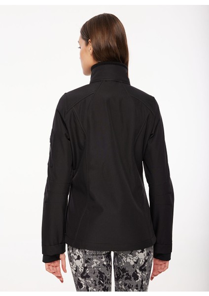 Siyah Kadın Dik Yaka Basic Sweatmont D3WL-SWT9