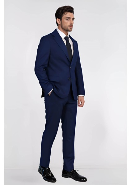 /poly.mono Yaka Slim Takım Elbise Lacivert fırsatları