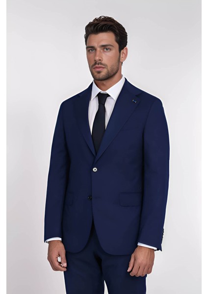 /poly.mono Yaka Slim Takım Elbise Lacivert