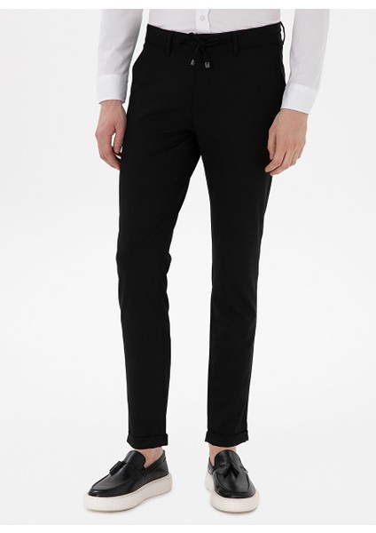Siyah Erkek Slim Fit Chino Pantolon Elısta fiyatları