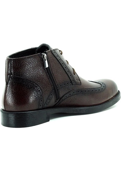 CS202 Kahve Dana Derisi Sıcak Astarlı Rahat Şık Taban Büyük Numara Erkek Bot indirimleri