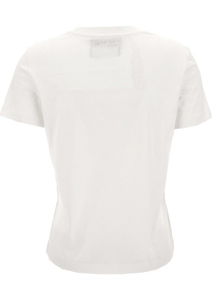 Beyaz Kadın Standart Baskılı T-Shirt 77HAHE09 fiyatları