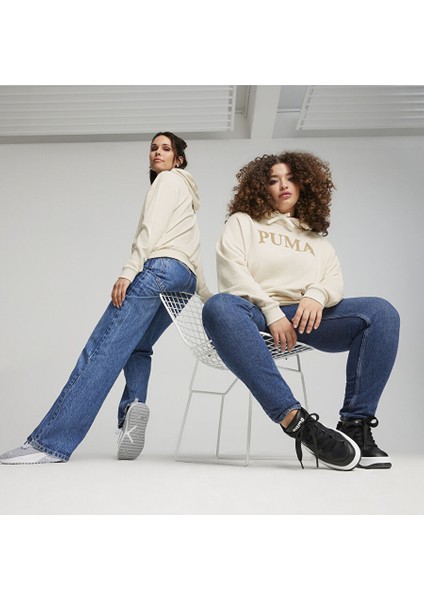 67789987 Squad Hoodie Tr Beyaz Kadın Kapüşon Yaka Regular Fit Sweatshirt