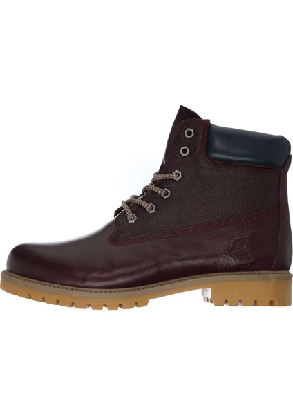 TLAND0802 Bordo Deritimber Land Style Kışlık Büyük Numara Erkek Bot Sıcak Astar Rahat Geniş Kalıp 48