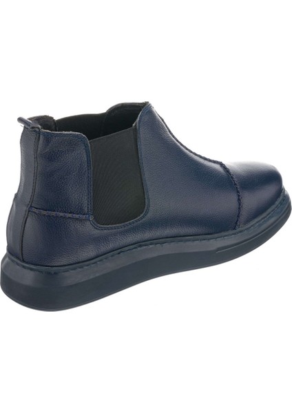 MR2023 Lacivert Büyük Numara Dana Derisi Rahat Geniş Kalıp Erkek Bot 48 fırsatları
