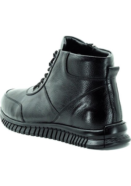AG7044 Siyah Büyük Numara Dana Derisi Rahat Geniş Kalıp Erkek Bot 46 fırsatları