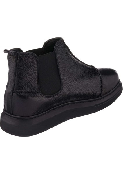Siyah Büyük Numara Dana Derisi Rahat Geniş Kalıp Erkek Bot fırsatları