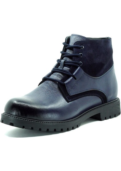 45 - 46 - 47 - 48 -49 - 50 YNS2002 Lacivert Büyük Numara Dana Derisi Rahat Geniş Kalıp Erkek Bot