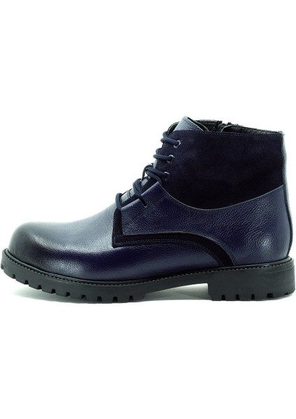 45 - 46 - 47 - 48 -49 - 50 YNS2002 Lacivert Büyük Numara Dana Derisi Rahat Geniş Kalıp Erkek Bot modelleri
