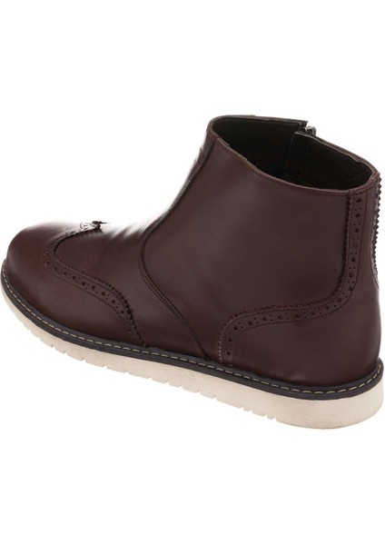 Numaralarda NRN1205 Kahve Süspansiyonlu Kauçuk Taban Büyük Numara Dana Derisi Rahat Geniş Kalıp Erkek Bot fırsatları