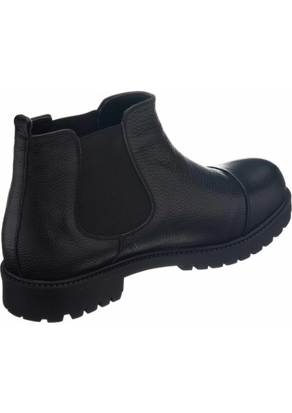 45 - 46 - 47 - 48 -49 - 50 GG1284 Siyah Büyük Numara Dana Derisi Rahat Geniş Kalıp Erkek Bot