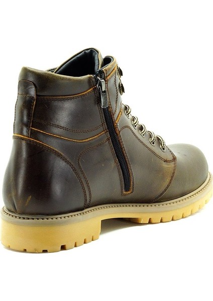 Cyn 2022 Kahve Crazy Deri Büyük Numara Erkek Bot Özel Crazy Yağlı Deri indirimleri