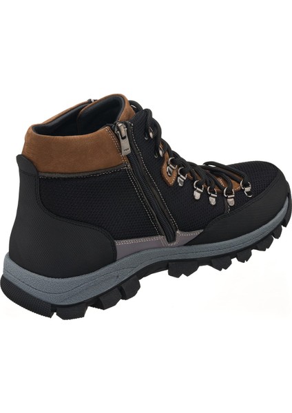 45,46,47,48,49,50 Numaralarda AG1071 Siyah Kapsüllü Trekking Taban Yeni Sezon Üst Kalite Büyük Numara Erkek Deri Bot