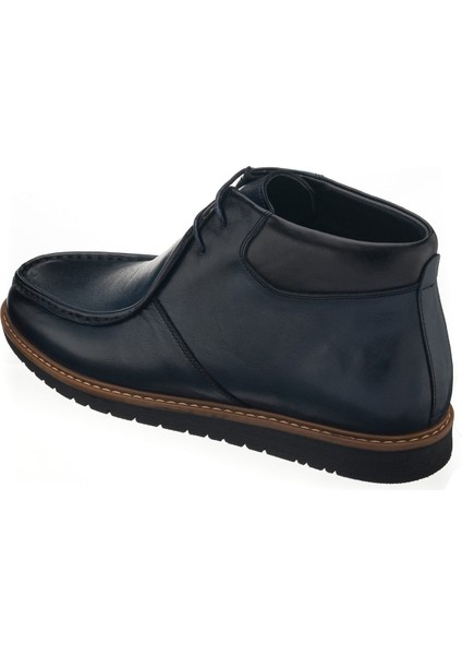 45 - 46 - 47 - 48 -49 - 50 ZU0106 Lacivert Deri Büyük Numara Dana Derisi Rahat Geniş Kalıp Erkek Bot indirimleri