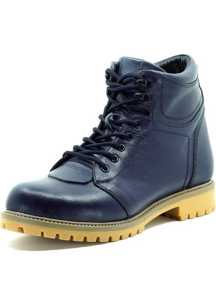 YN2022 Lacivert Deri Büyük Numara Erkek Bot Özel Seri