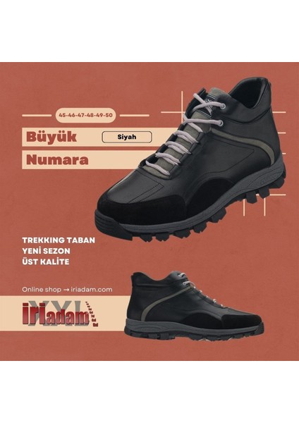 45,46,47,48,49,50 Numaralarda GG1406 Siyah Trekking Taban Yeni Sezon Üst Kalite Büyük Numara Erkek Deri Bot fiyatları