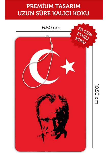 6 Adet Başkumandan Mustafa Kemal Atatürk Görselli Oto Kokusu ve Torpido Aksesuarı fiyatları