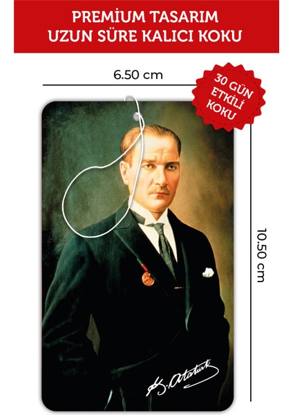 6 Adet Başkumandan Mustafa Kemal Atatürk Görselli Oto Kokusu ve Torpido Aksesuarı fırsatları