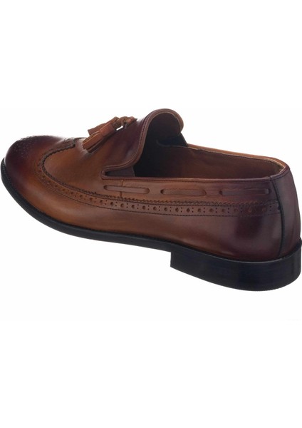 NV1930 Taba Püsküllü Analin Neolit Taban Üst Kalite Deri Büyük Numara Erkek Ayakkabı indirimleri