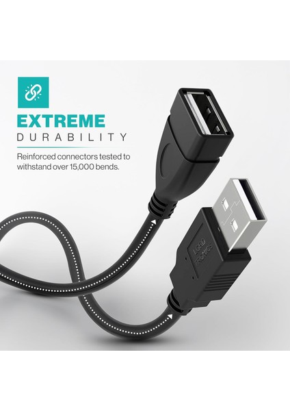 1.5 Metre 1.5m USB Uzatma 2.0 Extension Cable Male To Female USB Cable High-Speed Yüksek Hızlı Uzatıcı Kablosu