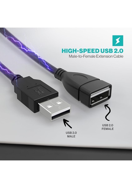1.5 Metre 1.5m USB Uzatma 2.0 Extension Cable Male To Female USB Cable High-Speed Yüksek Hızlı Uzatıcı Kablosu