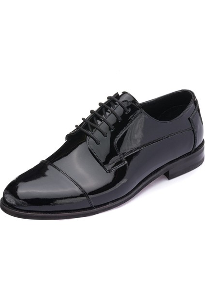 45,46,47,48,49,50 Numaralarda NV1088 Siyah Rugan Neolit Taban Büyük Numara Erkek Klasik Ayakkabı modelleri