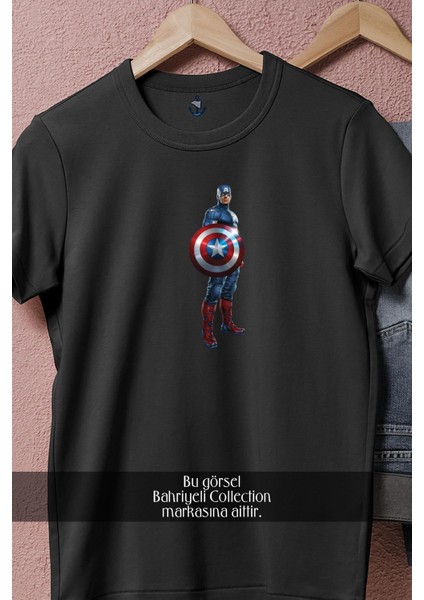 Oversize Kaptan Amerika - Captain America Tasarımlı Unisex T-Shirt fiyatları