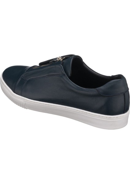 Yusuf-01 Lacivert Deri Gündelik Spor Ayakkabı Rahat Geniş Kalıp Yeni Sezon indirimleri