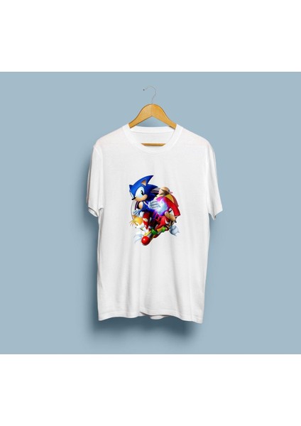 Oversize Super Sonic Tasarım Unisex T-Shirt